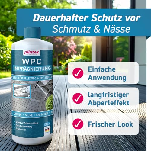 WPC Imprägnierung Anwendung auf Terrassendielen