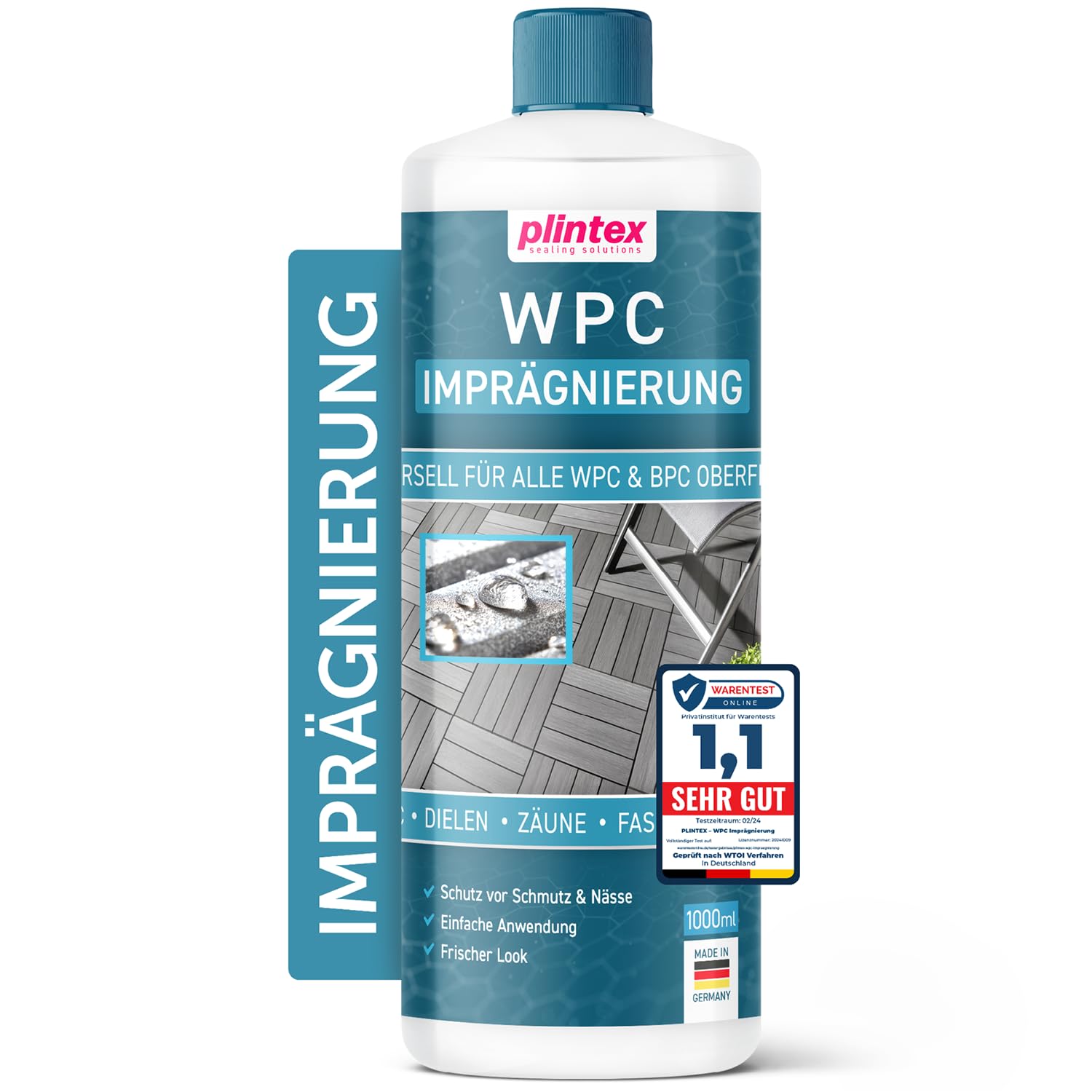 Plintex WPC Imprägnierung 1L farblos – Flasche Hauptbild