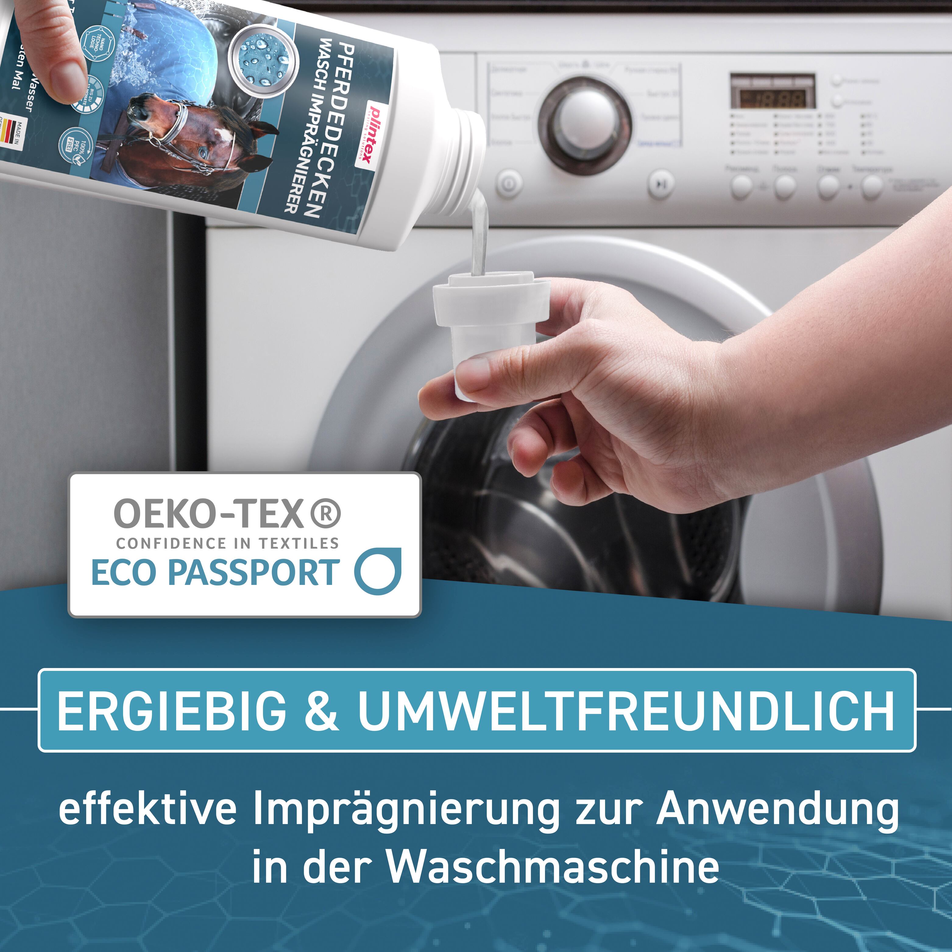 Pferdedecken Wash-In Imprägnierung – Waschmaschine