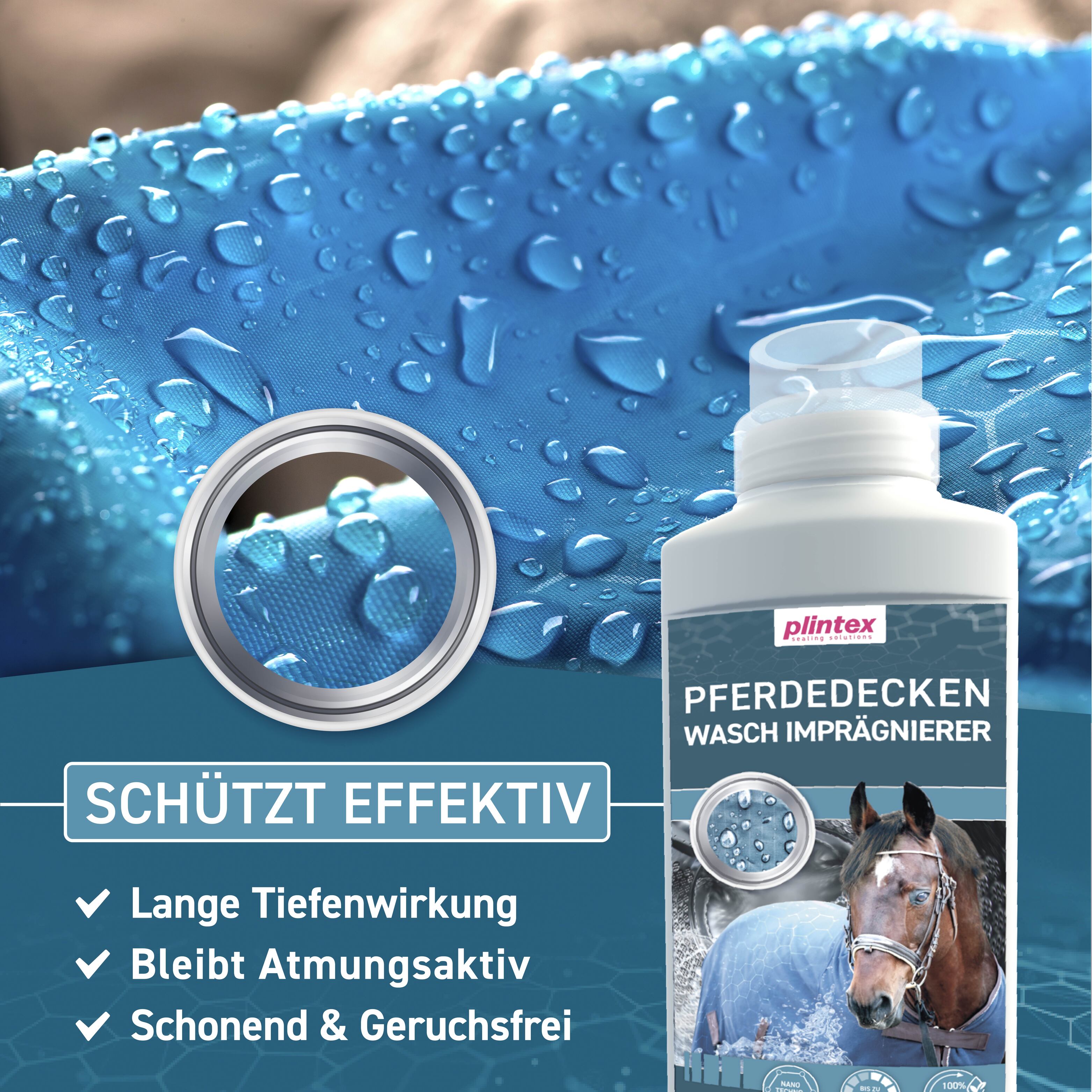 Pferdedecken Wash-In Imprägnierung – Waschmaschine