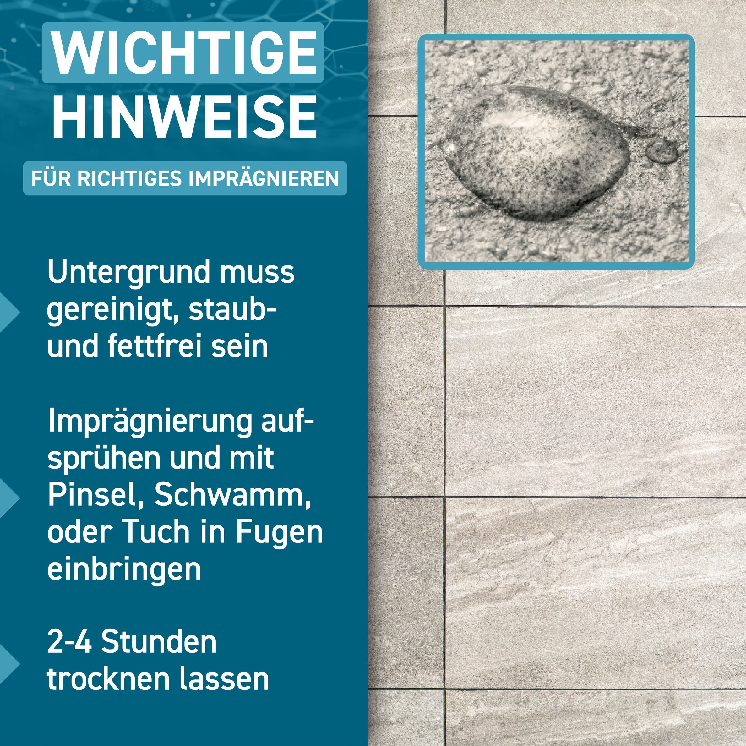 Fugen- und Fliesen Imprägnierung