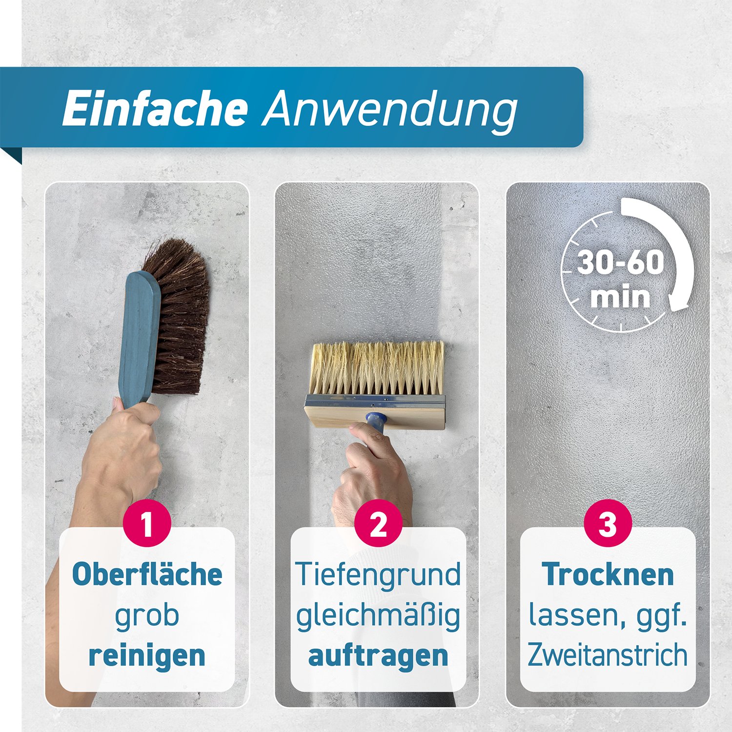 Tiefengrund Anwendung in 6 Schritten