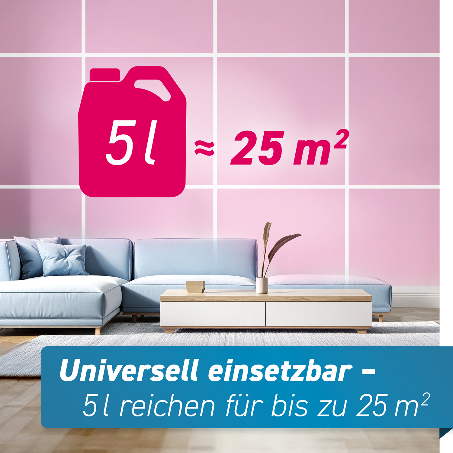 Tiefengrund Reichweite pro Liter – 5–25 m²